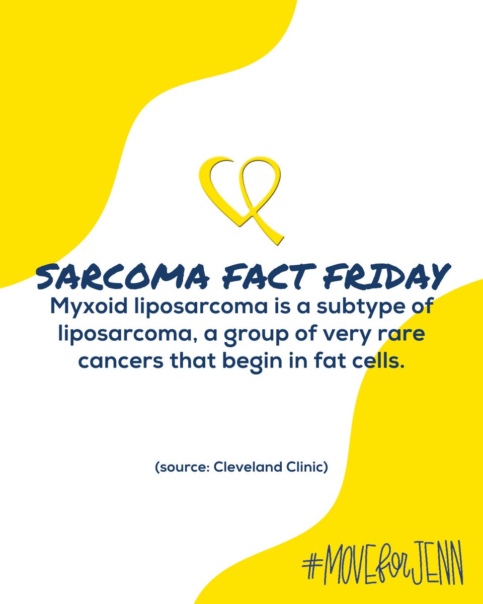 MoveForJenn's tweet image. #SarcomaFactFriday brought to you by the Cleveland Clinic 🎗️