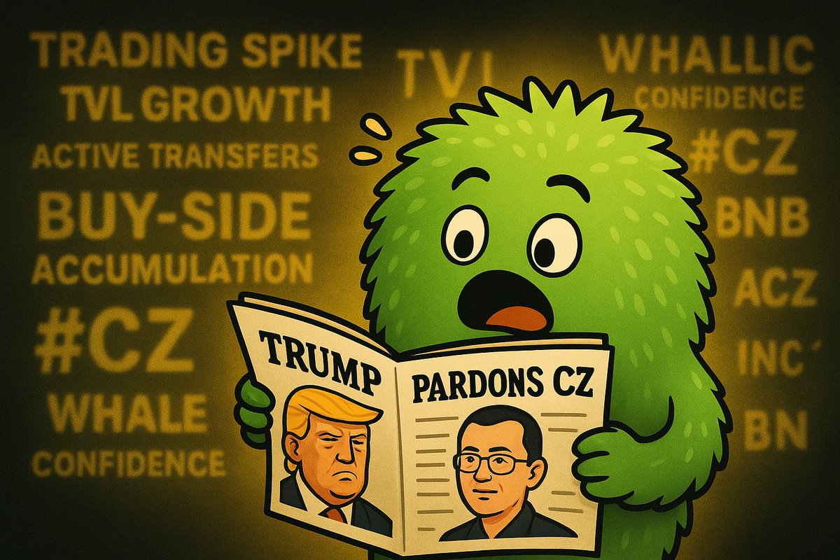 📊 Data Breakdown: BNB Onchain Activity Surges After Trump Pardons CZ

On Oct 23, President Trump officially pardoned Binance founder <a href="/cz_binance/">CZ 🔶 BNB</a>. 

$BNB jumped 8–15%, hitting $1,150 before stabilizing around $1,125–$1,130. FDV climbed to $163B, signaling a potential policy shift