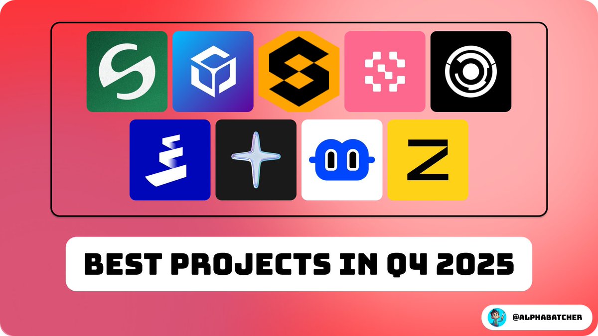 Best Projects in Q4 2025 🪂
​
Check and join NOW!👇
​
✤ <a href="/stable/">Stable</a> ($28M)
​
Guide: x.com/alphabatcher/s…
​
✤ <a href="/Polymer_Labs/">Polymer Labs 🛜</a> ($26.6M)
​
Guide: x.com/asedd72/status…
​
✤ <a href="/SentientAGI/">Sentient</a> ($85M)
​
Guide: x.com/Faycytw/status…
​
✤ <a href="/brevis_zk/">Brevis</a> ($7.5M)
​
Guide: x.com/Faycytw/status…