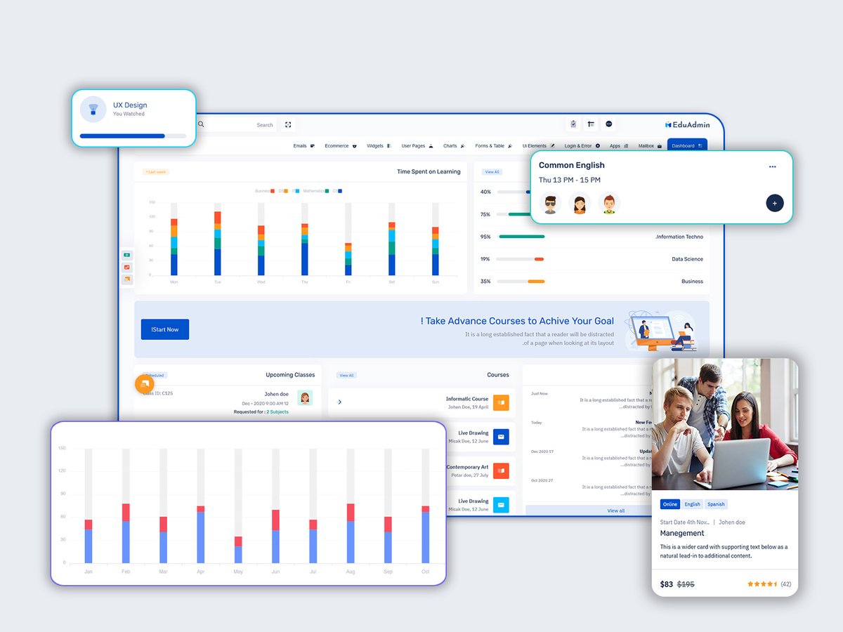 MultiStoreTheme's tweet image. Transform Learning Experience with Interactive Online Education Dashboard
.
Buy Now: themeforest.net/item/eduadmin-…
.
#onlinelearning #educationdashboard #elearning #edtech #studenttracking #coursemanagement #learninganalytics #teachertools #digitallearning #edtechsolutions