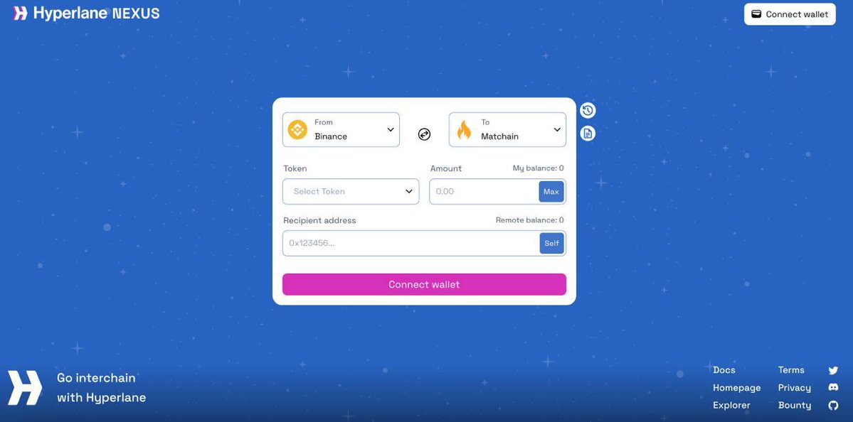 matchain_io's tweet image. 🔥GM, matchers, and happy friday! 🤍☕️
We've been seeing a lot of comments asking about the bridge! 
We recommend using @hyperlane 
Check it out here: nexus.hyperlane.xyz/?origin=bsc&de…