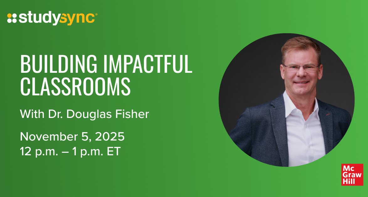 studysync's tweet image. 📢Calling all #StudySyncCoaches!
Join us for our next #StudySync Coach Community session with Dr. Douglas Fisher! Learn about the event and join the community here: w.studysync.com/?9F110