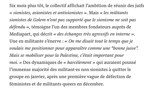 d'ailleurs golem purge les sympathisants avec la cause palestinienne