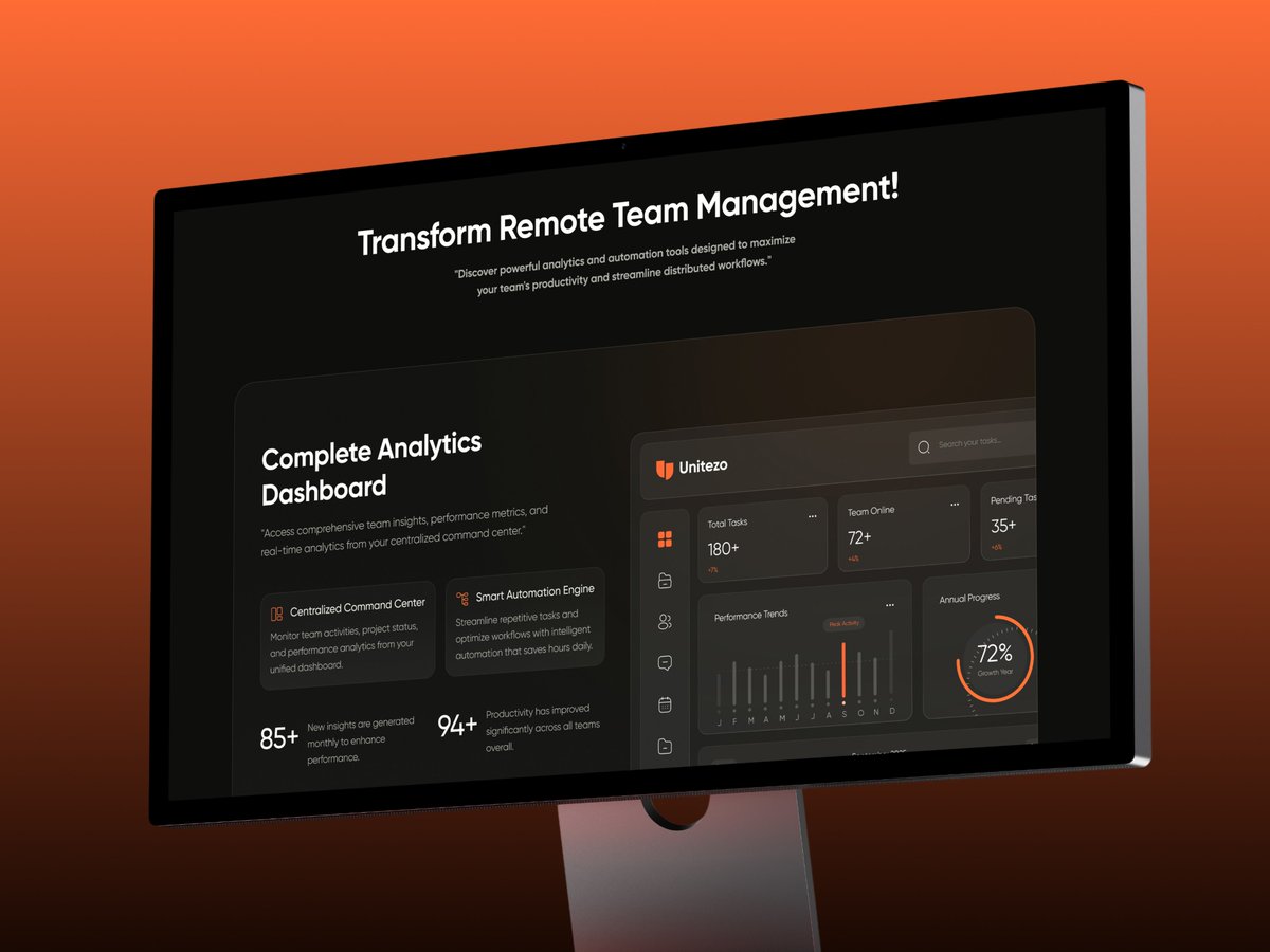 Dhruvgajera2811's tweet image. Unitezo Platform
Excited to share my latest project - a complete remote team management platform design!
Swipe through to see how I approached creating an intuitive, modern interface that makes collaboration effortless.
#DesignCaseStudy #UIUXThread #PortfolioShowcase