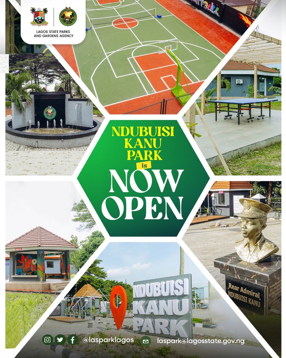 LASPARKLagos's tweet image. New Look🥳...Same Great Vibes…👌

Ndubuisi Kanu Park is NOW OPEN‼️‼️‼️

#PlayLagos #NdubuisiKanuPark