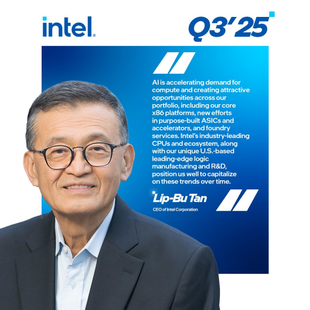 Great to see Intel making steady progress and delivering a solid Q3. #IAmIntel bit.ly/4qq9ncB