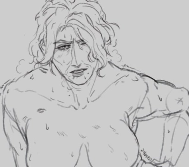 So did my first nsfw today (yes it's #wlw yes it's an older woman) ... I will post the full piece but I need to figure out how to censor some bits HAHAHAHA