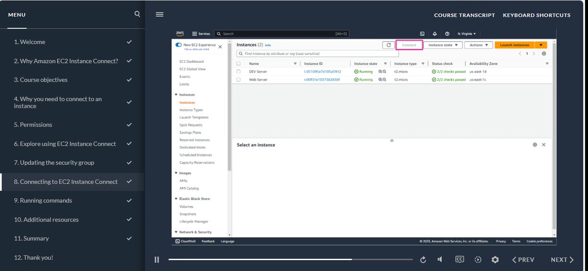 IcchyaB's tweet photo. 🚀Day 25/30: Log into a linux instance using the Amazon EC2 instance connect ✅️

Learned how to securely log in, connect, and run commands on EC2 instances using EC2 Instance Connect.

#LearningUtsav2025 #FestivalOfLearning #AWSChallenge #LUD25 https://t.co/NQQYVZhs94