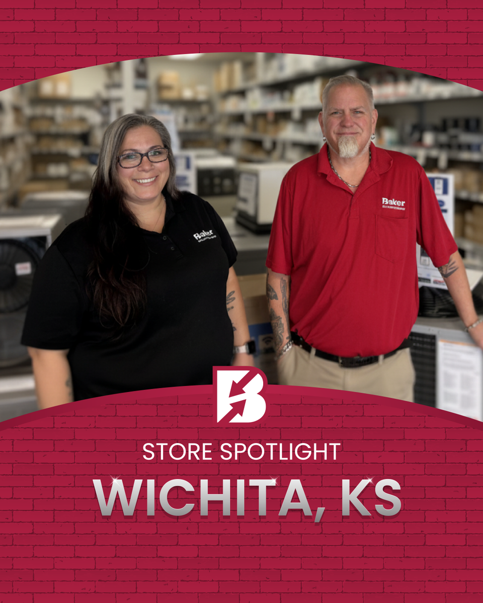 BakerDist's tweet image. Baker Store 650 in Wichita, Kansas, is our #StoreSpotlight this month! Pictured from left to right – Rhonda Austin (Branch Manager) and Kirk Nuss (Counter Sales Associate) #BakerDistributing #WichitaKS #BakerTeam #CustomerFirst