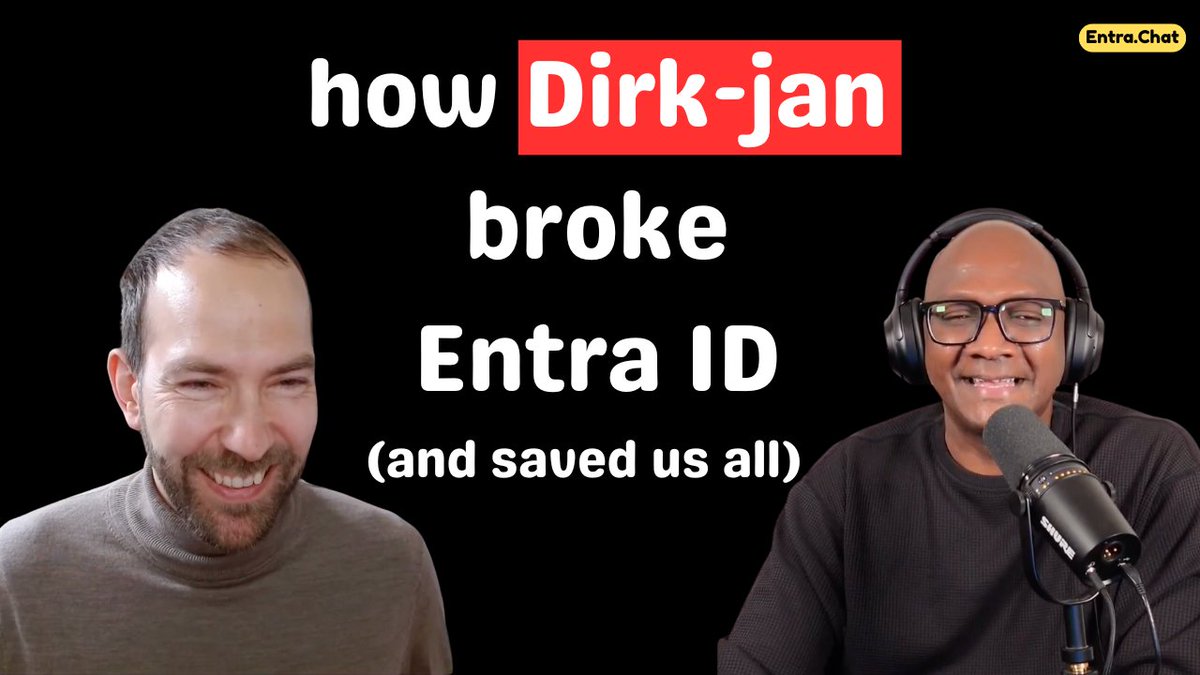merill's tweet image. @_dirkjan found one of the most severe vulnerabilities ever discovered in Microsoft Entra ID.
One that could have compromised every tenant in the cloud.
In this episode, we unpack the story, the stress, and the mindset behind responsible disclosure. 🔥
We dive deep into his…