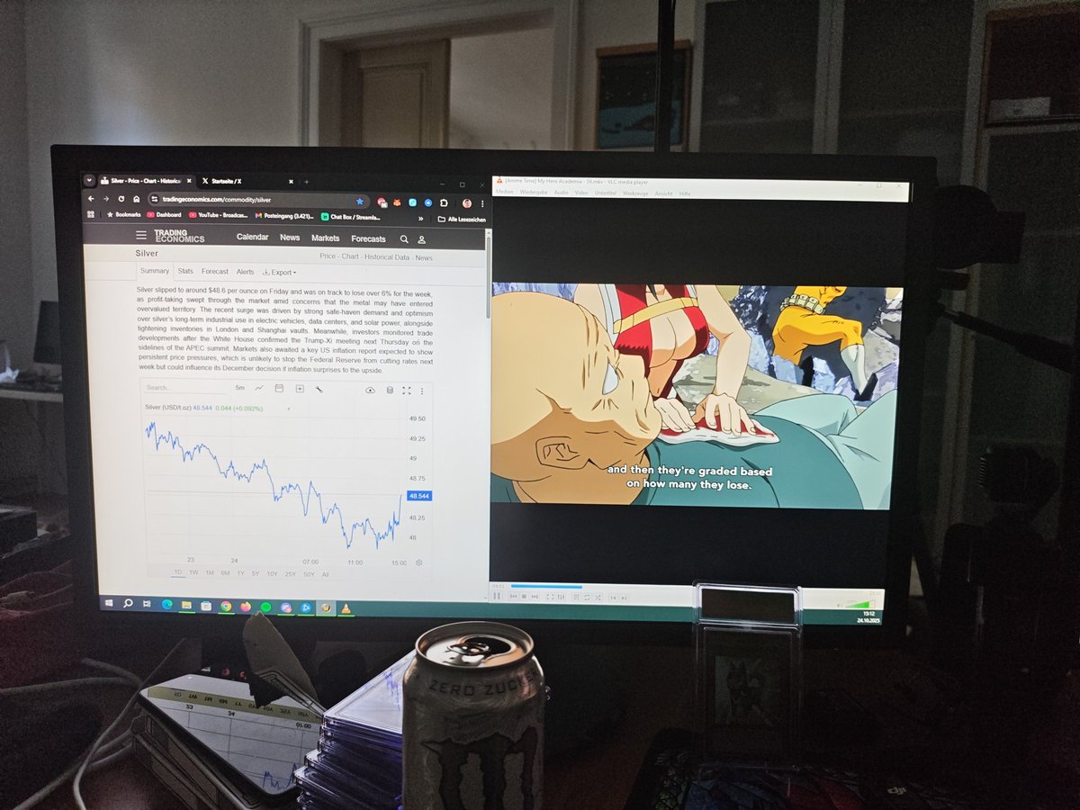 GerstlTV's tweet photo. Trading silver and watching my Hero Academia. Chilliger Freitag https://t.co/cPHt5PjbtM