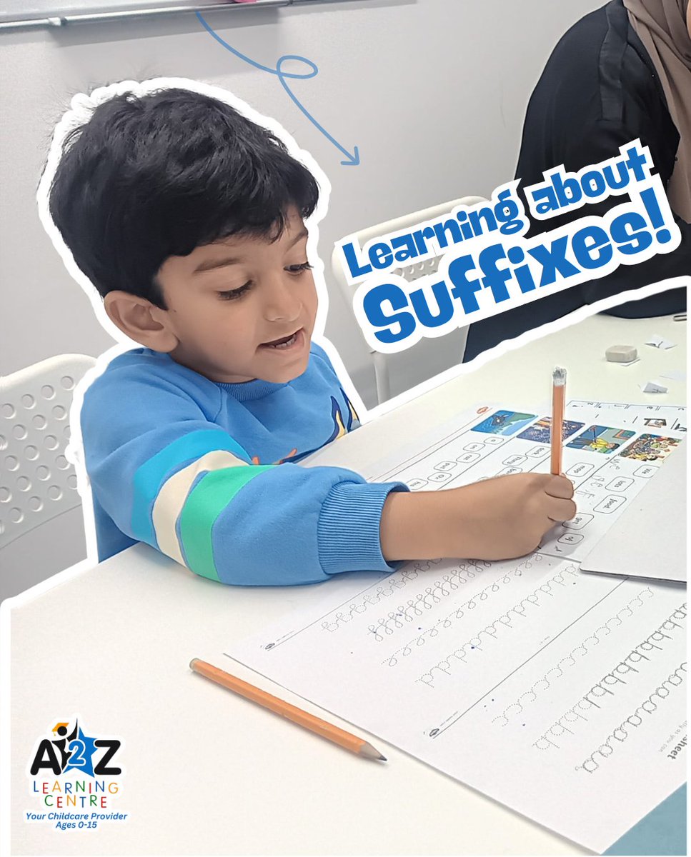 A2Zlearn's tweet photo. Exploring how words grow and change! Our young learners are discovering the power of suffixes through fun, hands-on activities.😊

Take the learning home! We’ve included a suffix game worksheet for families to enjoy together, because learning doesn’t stop at the classroom door✨ https://t.co/ylupKDqcAz