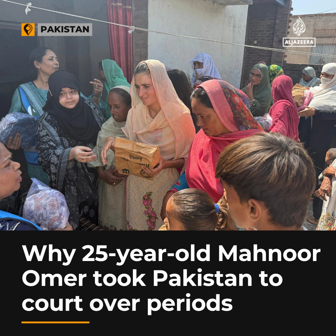 AJEnglish's tweet image. Sanitary pads in Pakistan carry up to 40% in taxes. In a poor country, that amounts to punishing women 
– simply for being women, critics say.

25-year-old Mahnoor Omer is trying to get the government to scrap that &apos;period tax&apos; aje.io/illbj9