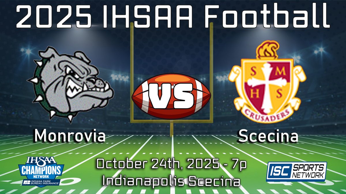 EndeavorComm's tweet image. 🏈 Friday Night Football: Monrovia vs. Scecina!
Endeavor Communications is proud to sponsor this sectional opener — tune in and catch every play live at ihsaatv.org

#EndeavorGivesBack #FridayNightLights #CommunityConnected #MonroviaBulldogs #HighSchoolFootball