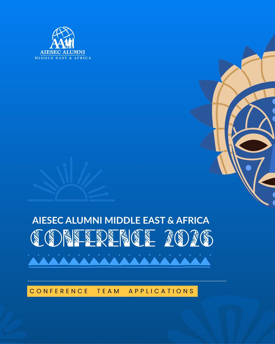 It’s time to shape the future together! 🎉

Join the AIESEC Alumni Middle East &amp; Africa Conference 2026 — where leadership, connection, and impact meet.

💫 Apply to be part of the Conference Team before 15 November 2025.