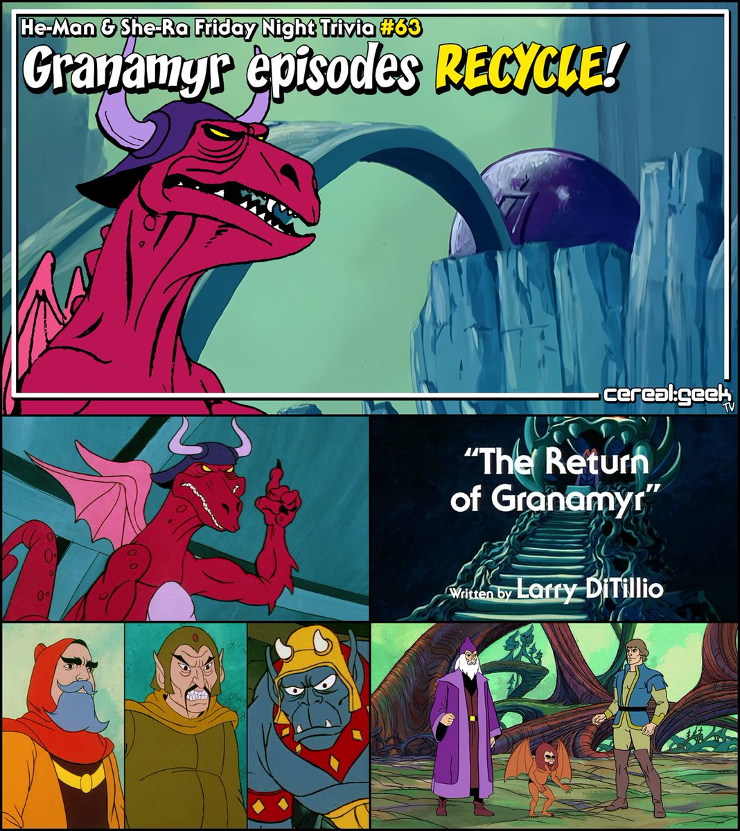 He-Man and She-Ra Friday Night Trivia EPISODE #63 - In this video I showcase how two episodes that starred the memorable character Granamyr featured some notable character model reuse! 🙂 - youtu.be/m9t-7BNwyag
