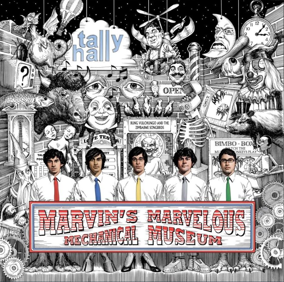 TallyHallNews's tweet image. Hello!

Today is the Tally Hall album &quot;Marvin&apos;s Marvelous Mechanical Museum&quot;&apos;s 20th anniversary!

However, it&apos;s important to note that the version you currently hear on streaming services is not the one released 20 years ago, that version you hear online is the 2008 re-release.