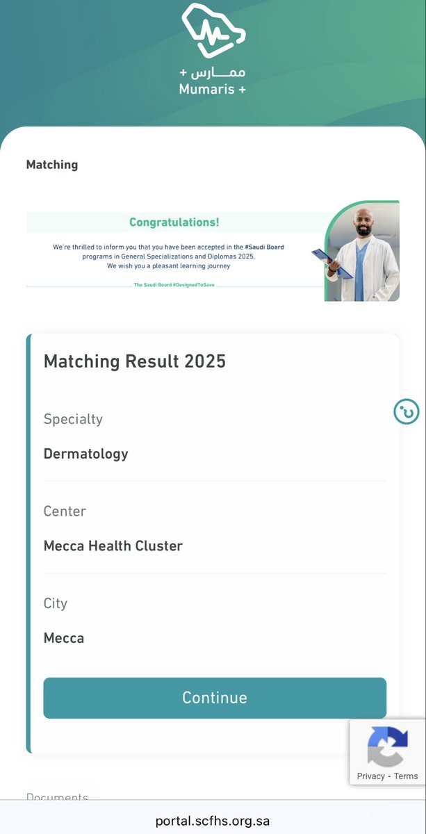 ﴿قَدْ جَعَلَهَا رَبِّي حَقًّا﴾ 

الحمدلله على عطاياه دومًا…
بعد تجارب مليئة بالعطاء في تخصص الطوارئ، الان نخطو خطوة جديدة، ونحقق الحلم المنتظر منذ سنين! بفضل من الله تم قبولي في تخصص الجلدية لإكمال الدراسات العليا (البورد السعودي) في تجمع مكة المكرمة الصحي✨