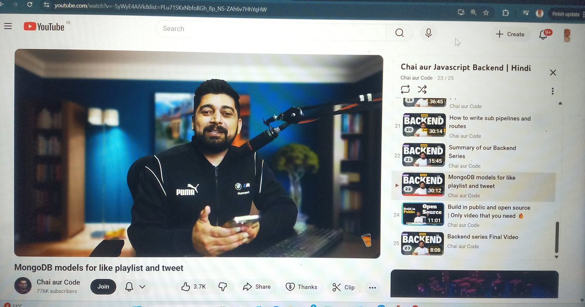 Vikas72285741's tweet image. Just completed the Backend playlist by @Hiteshdotcom &amp;amp; @ChaiCodeHQ 🚀
One of the best learning experiences  clear, interactive.
Loved how he explained production-grade concepts so simply.
Huge thanks for such amazing content! 🙌
#NodeJS #Backend