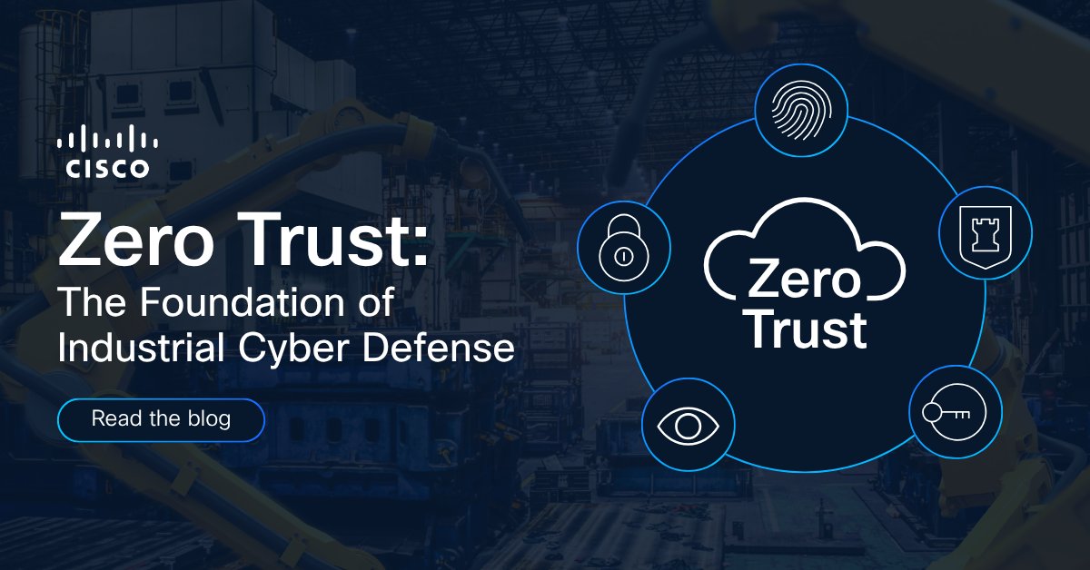 CiscoIIoT's tweet image. Learn how the right zero trust approach can secure your OT networks while supporting operational needs. ➡️ cs.co/6010Ahn1G