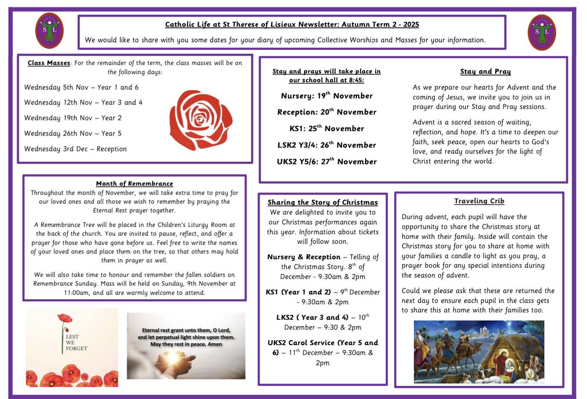 ✝️Catholic Life Newsletter Autumn Term 2 ✝️

Please find below a link to our newsletter for next half term.

drive.google.com/file/d/1AVayYG…