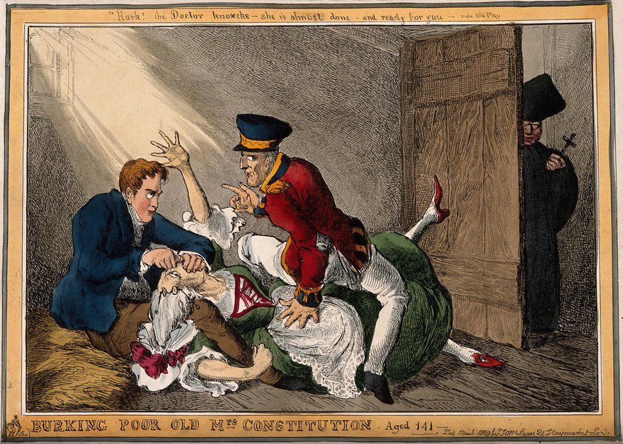 💀 🚨 
أسكتلندا، أدنبره - ١٨٢٨م 🏴󠁧󠁢󠁳󠁣󠁴󠁿 
ويليم هير و ويليم بيرك، ارتكبا ١٦ جريمة قتل خلال ١٠ أشهر، بغرض بيعها لاخصائي التشريح روبرت نوكس لتشريحها في محاضراته لطب التشريح! 

تابع السرد … 🤯

#تاريخ #الطب #medicine #history #anatomy #طب_التشريح #الاتحاد_الهلال #الهلال_الاتحاد