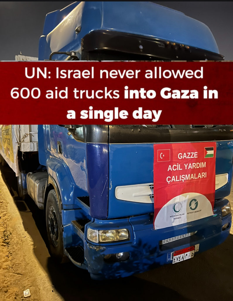 Birleşmiş Milletler : İsrail ile Anlaşmanın
Gereği Olan 600 Tır Girişi,
Bir Tek Gün Dahi Uygulanmadı ⚠️

Ateşkes Nerede ?

 #WhereIsTheCeasefire 🇵🇸