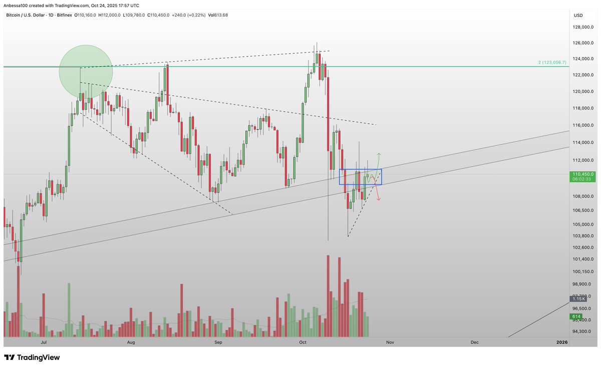 Anbessa100's tweet image. $BTC — decision time

You want a $111k reclaim for short-term fun, not a $109k breakdown. It’s really that simple. Everything else is noise.

But you won’t believe me, that’s why your guru survives by writing 5-page essays every time BTC moves up or down, feeding you “logical”…