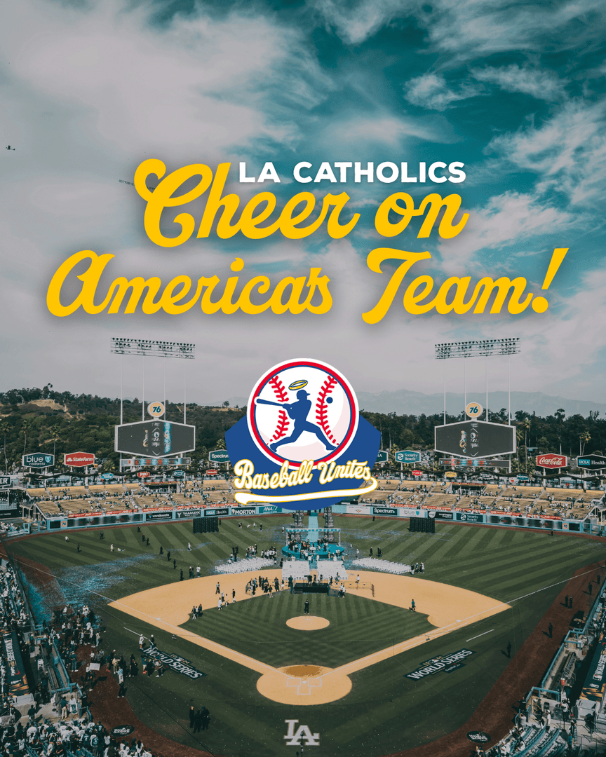 lacatholics's tweet image. ⚾️ #WorldSeries Game 1: @dodgers versus @bluejays!

Reply 💙 if you are joining us in cheering for the #Dodgers, America's team! 🇺🇸