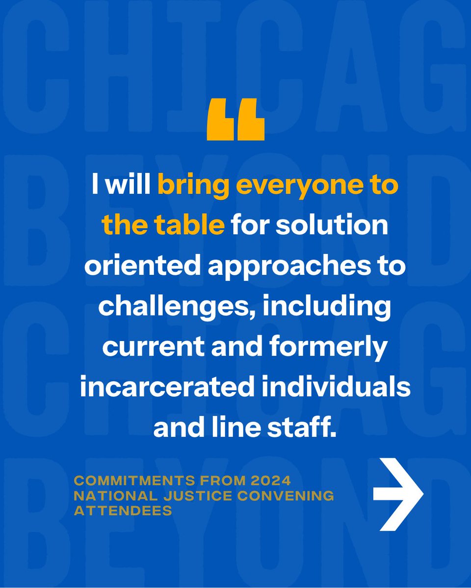 Next week, leaders working to increase safety in jails and prisons across the country will come to Chicago for our second National Justice Convening. Learn more from the voices of last year’s attendees and what they committed to. #ChicagoBeyondHolisticSafety