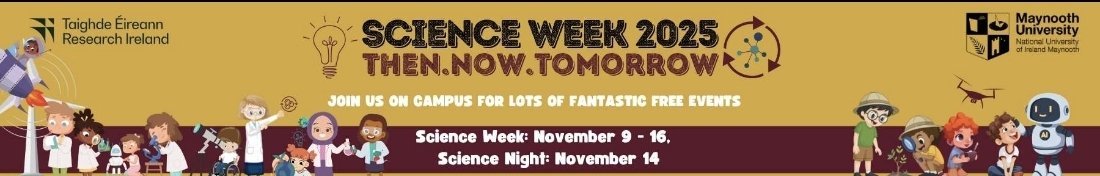 Science Night @ Maynooth University. 

Tickets will be available from October 24th. All booking links can be found on the Maynooth University website here:
🔗 maynoothuniversity.ie/faculty-scienc…