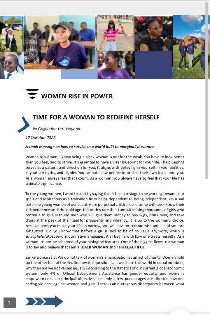 SheCommander1's tweet photo. Its time for women to redefine herself. The women month is about to end and i thought to myself let me remind the women in the struggle of Mama Nomzamo Madikizela Mandela. Who said Women need to Rise in Power. They derseve access to leadership spaces. 
#ReadBelow https://t.co/MiJXMVt7E5
