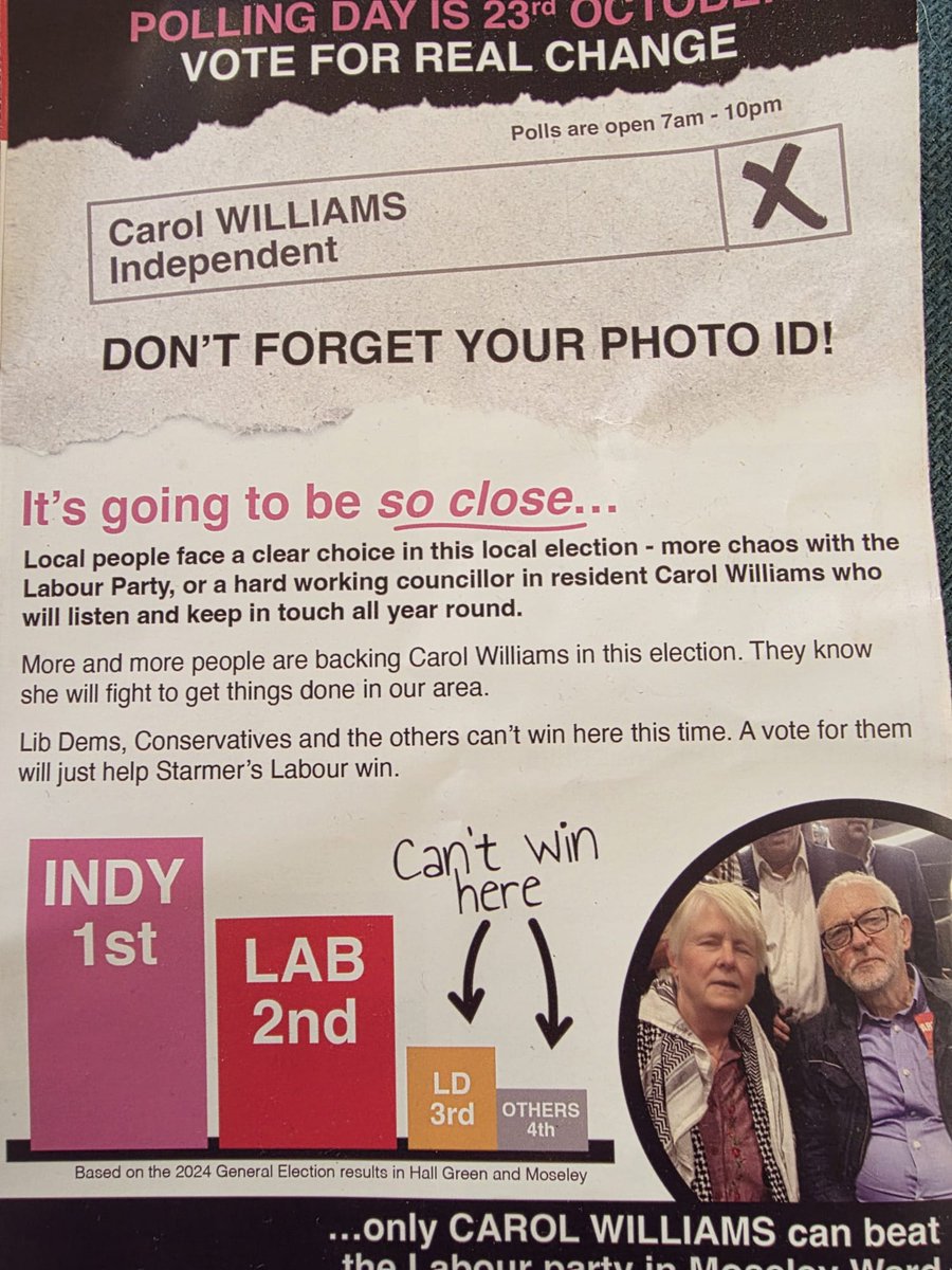 baber007's tweet image. “Lib Dems ‘weren’t in it’? Moseley voters clearly had other plans. Actions speak louder than words. 🗳️💛 #Moseley #LibDems”