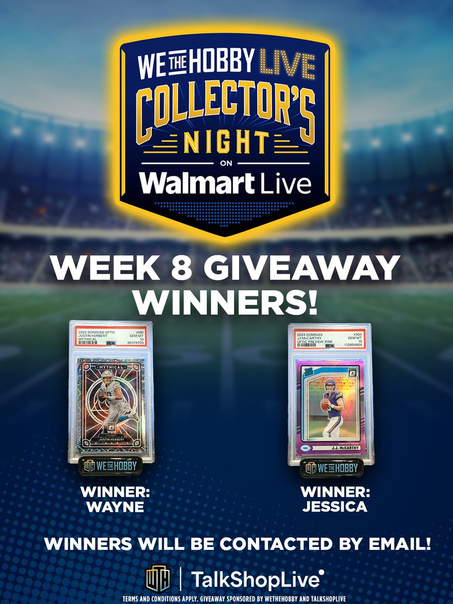 Congrats to our Week 8 Winners!