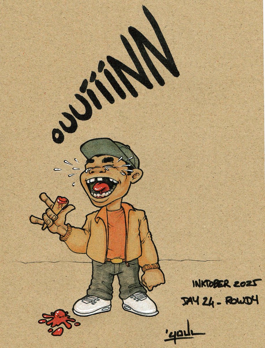 #Inktober2025 Day24 #rowdy (#tapageur , bruyant)

#draw #drawing #dessin #dibucho #inktober #ink #alcoholmarker #day24 #illustration <a href="/inktober/">Inktober</a> @inktoberofficial <a href="/awaishaukat/">awais shaukat.</a> #child #cry #icecream