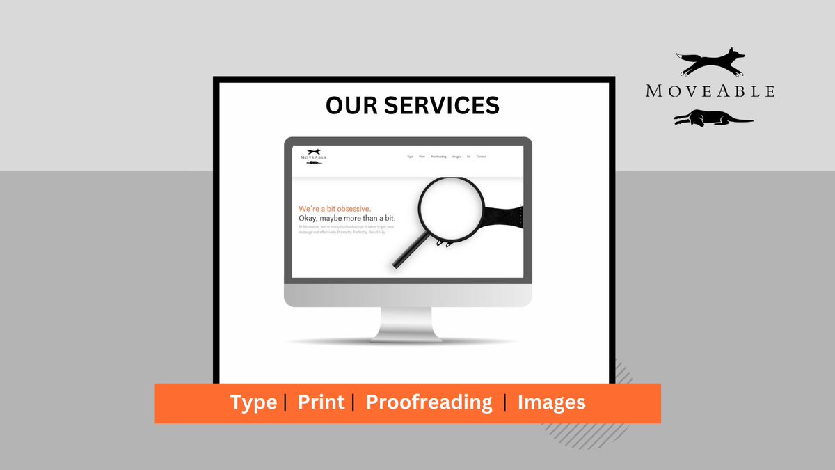 moveableprint's tweet image. Type. Print. Proofread. Images.
We’ve done it all — and done it right — since 1983.
Fast turnaround. Legendary quality. That’s Moveable.