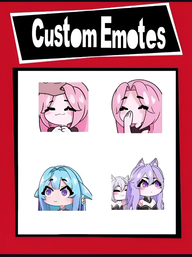 AAAAAA After a lil long time...finished this set of custom emotes for a client!
Can’t share their name due to privacy, but I loved how i did draw em hehe...!
(If anyone needs to get their own emotes done, i might be offering some packages too)
#Vtuber #Emotes #Commission