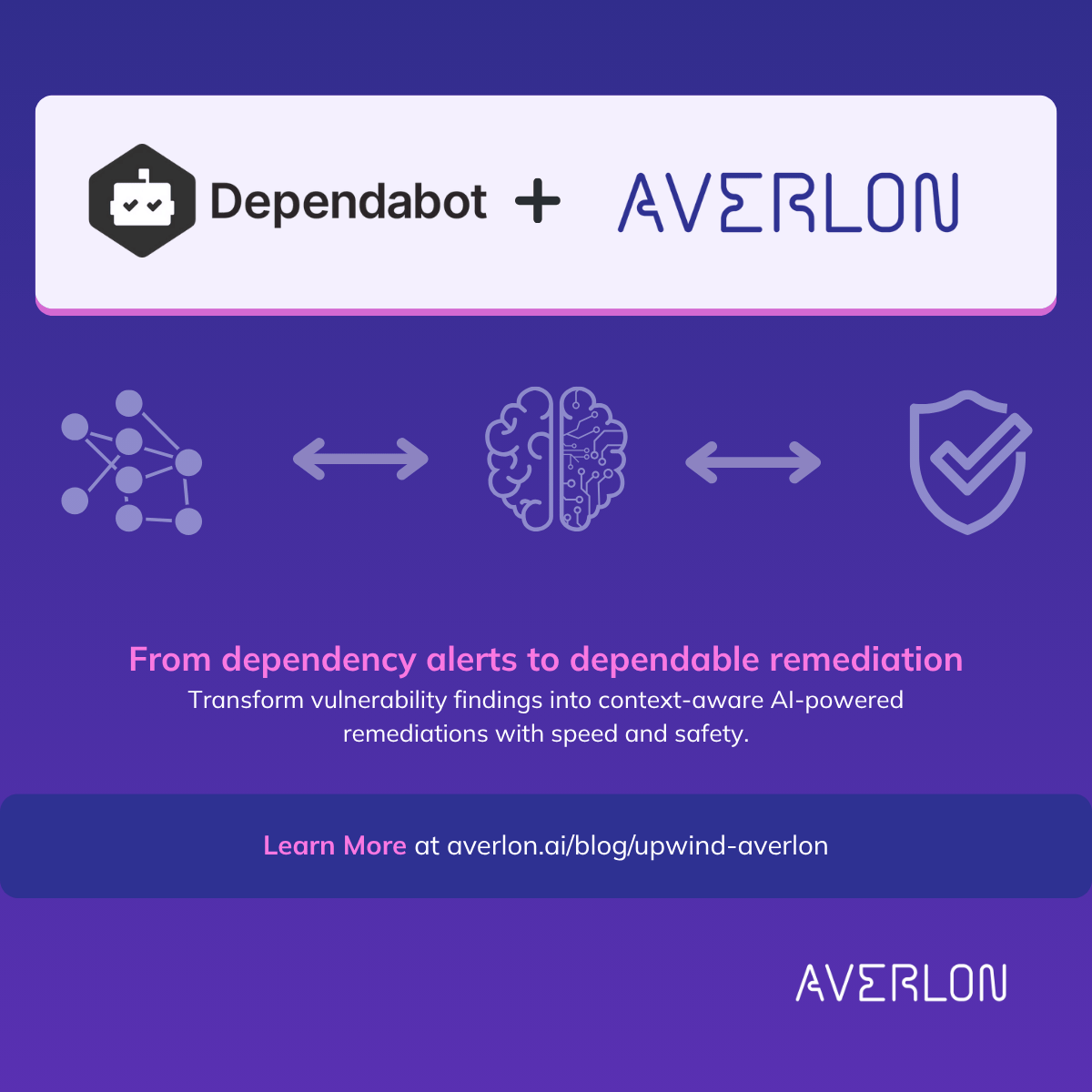 👀 Every security team has felt it.
The backlog of dependency alerts that never seems to shrink.
Each one important, but not all urgent.

⚙️ We’re excited to share our integration with GitHub Dependabot.
Averlon helps teams focus on what matters, act on real risk, and accelerate