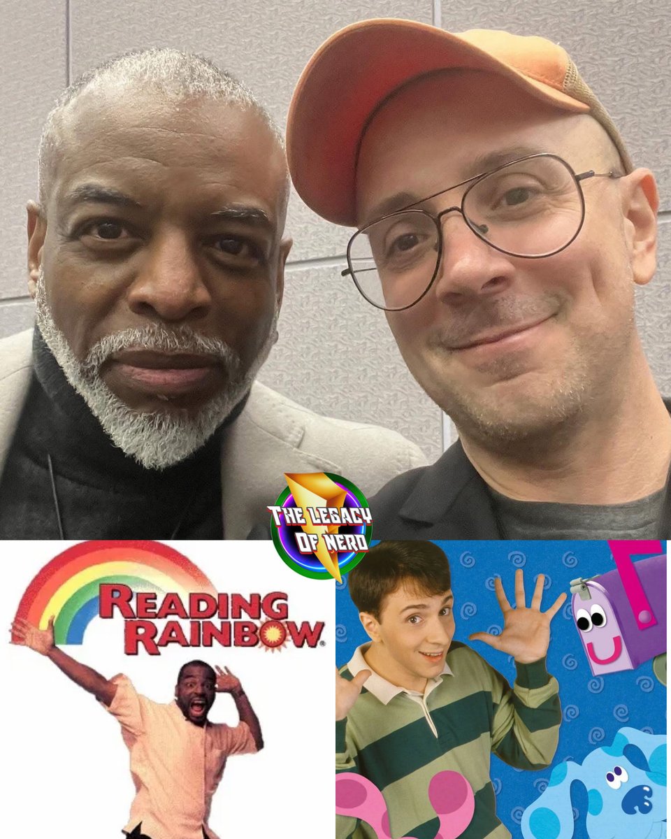 thelegacyofnerd's tweet image. When two amazing people meet. 
LeVar Burton from Reading Rainbow & Steve Burns from Blues Clues