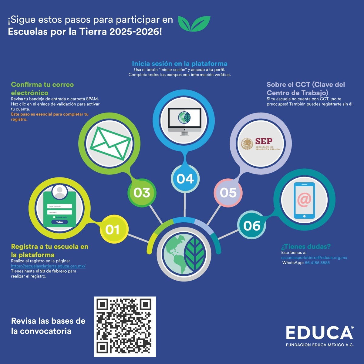 TESEeducativo's tweet image. ¡Súmate al cambio! Ya está abierta la convocatoria Escuelas por la Tierra 2025-2026.   Inscribe a tu escuela en  escuelasxlatierra.educa.org.mx  Para mayor información, puedes consultar las bases de la convocatoria en: escuelasxlatierra.educa.org.mx/.../convocator… #EscuelasPorLaTierra