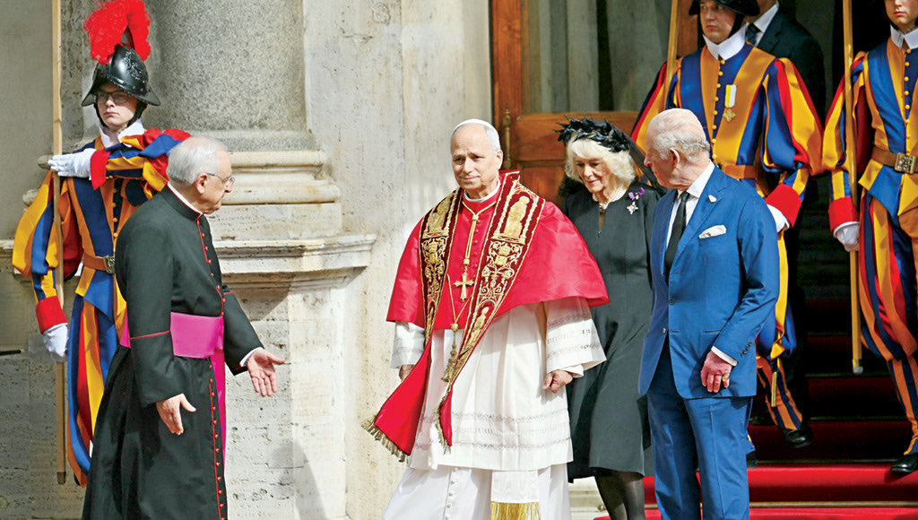wugil's tweet photo. King Charles III became the first head of the Church of England to pray alongside a Pope since the Reformation. The historic meeting took place Thursday at The Vatican, where the British monarch and Queen Camilla joined Pope Leo XIV for an emotional ecumenical service. https://t.co/kUZMhxhYy6