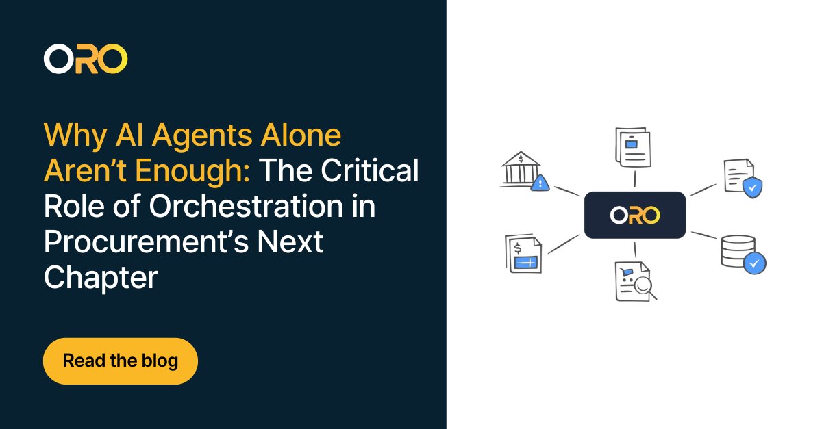 It’s time to move beyond the hype and empower AI agents with workflows that know the next move and drive real outcomes.

Read more: hubs.li/Q03Q2Bz60

@SpendMatters #Procurement #AgenticAI #DigitalTransformation #ProcurementOrchestration #MakeProcurementAwesome