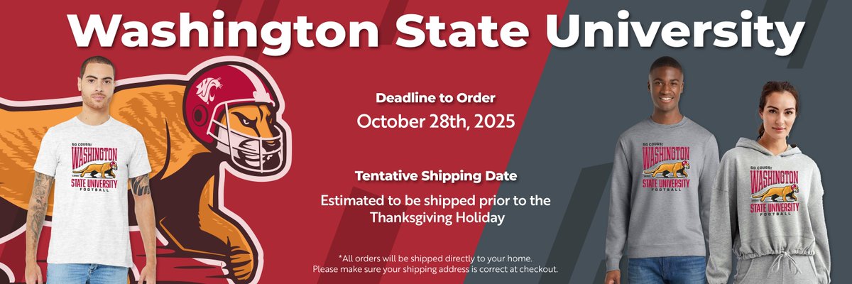 collegehillgrp's tweet image. Hey #GoCougs fans! We’ve teamed up with @WSUCougars for a limited-time online pop-up featuring exclusive Vintage Cougar Football gear 🐾

Don’t miss out—shop now before it’s gone: hubs.ly/Q03PZWjX0

⏰ Closes Tuesday, 10/28 at 10AM PT

#GoCougs #CollegeHill #WSUFootball