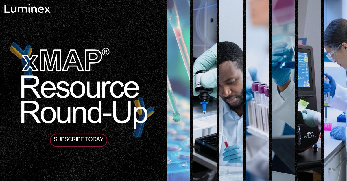 Luminex's tweet image. Access the #xMAP BioPharma eBook in this month’s xMAP® Resource Round-Up newsletter, now available in your inbox.

Subscribe now for free to receive the latest multiplexing news, products, &amp;amp; more. hubs.li/Q03N7xF00
#BioPharma #xMAPTechnology #drugdiscovery