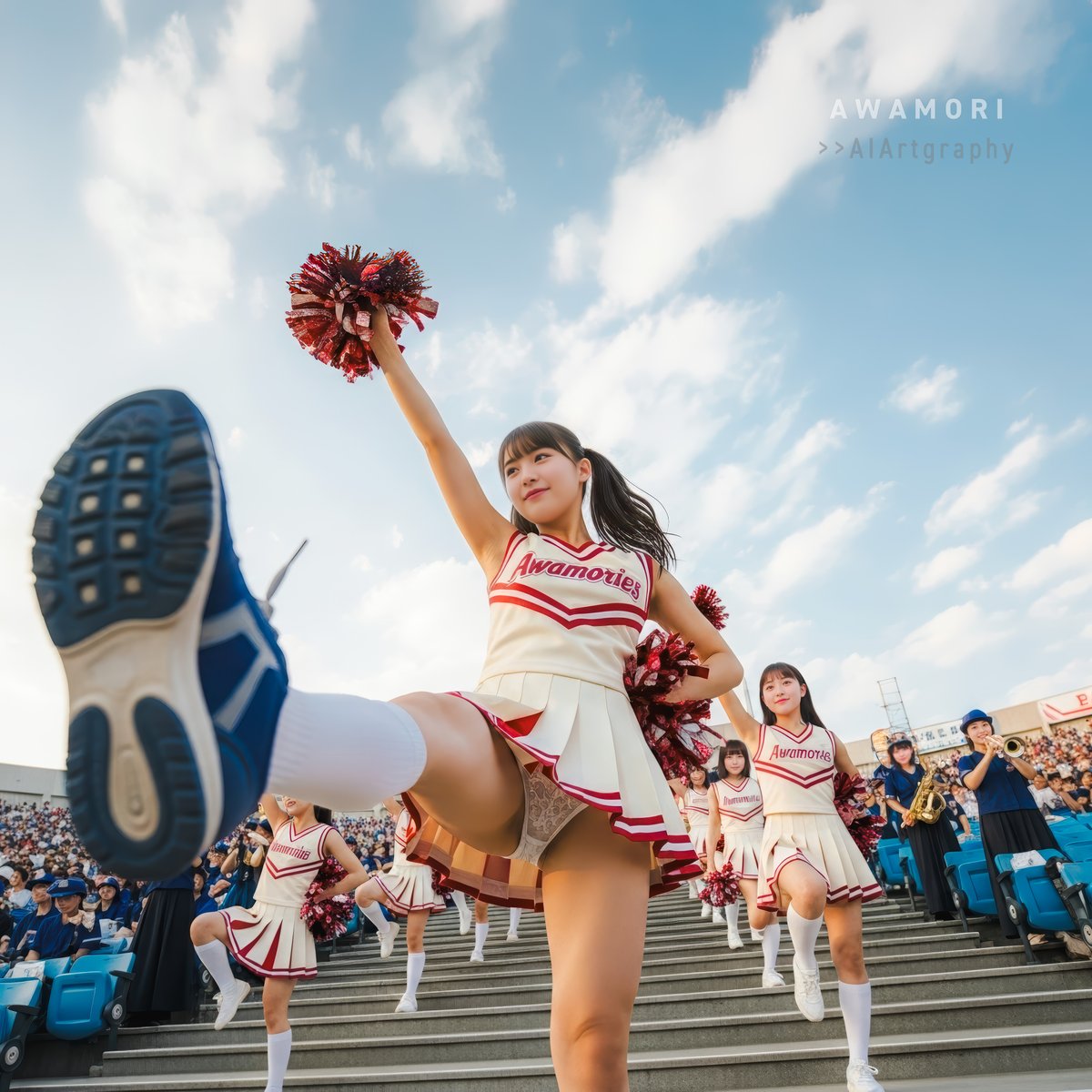 2022Awa's tweet image. 📢 #cheers_weekend
#cheerleaders #aiportrait #aiphotography #aigravure #aigirl #photoshop #lightroom #photorealism #firefly #nanobanana #imagen4 #4K