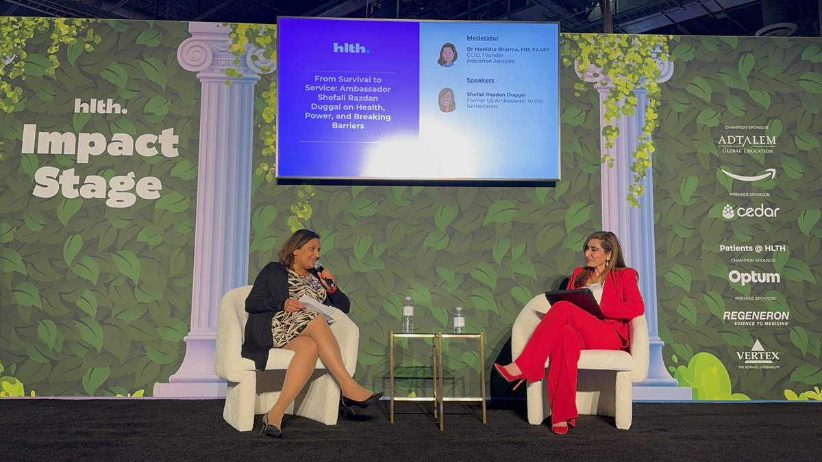 Thank you, <a href="/HLTHEVENT/">HLTH</a>, for inviting me to speak about health equity at your incredible 2025 Las Vegas event (estimated 12K attendees at HLTH Conference)! It was a special treat to be interviewed on stage by one of my close friends, Dr. Manisha Sharma, for our session: “From