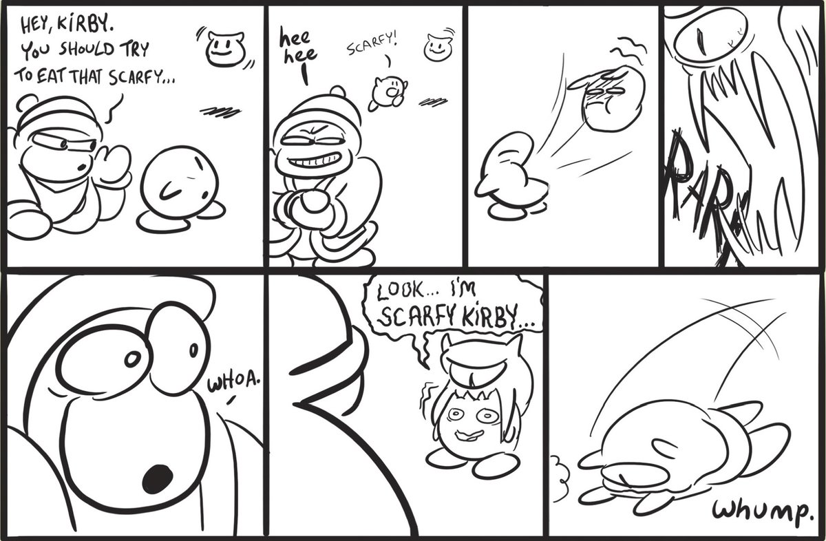 An unused (and slightly unnerving) Brawl in the Family comic from like 2010.

I wasn't sure if enough people knew about the Scarfy enemy at the time, but he's finally getting his time in the sun now.