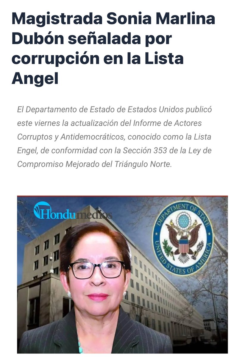 Con mucho respeto, Magistrada Presidente, usted no puede tapar el sol con un dedo. state.gov/reports/sectio…