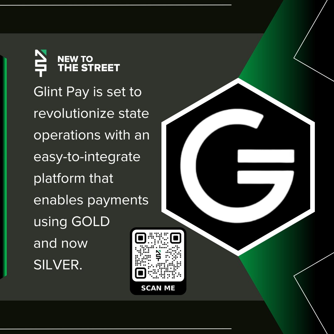 NewToTheStreet's tweet image. Glint Pay Expands Precious Metal Payments, Now Featuring SILVER!💰
@Glintpay is set to revolutionize state operations with its easy-to-integrate payment platform, empowering users to make secure transactions using GOLD, and now SILVER! @vincemedia1 
Watch the latest…