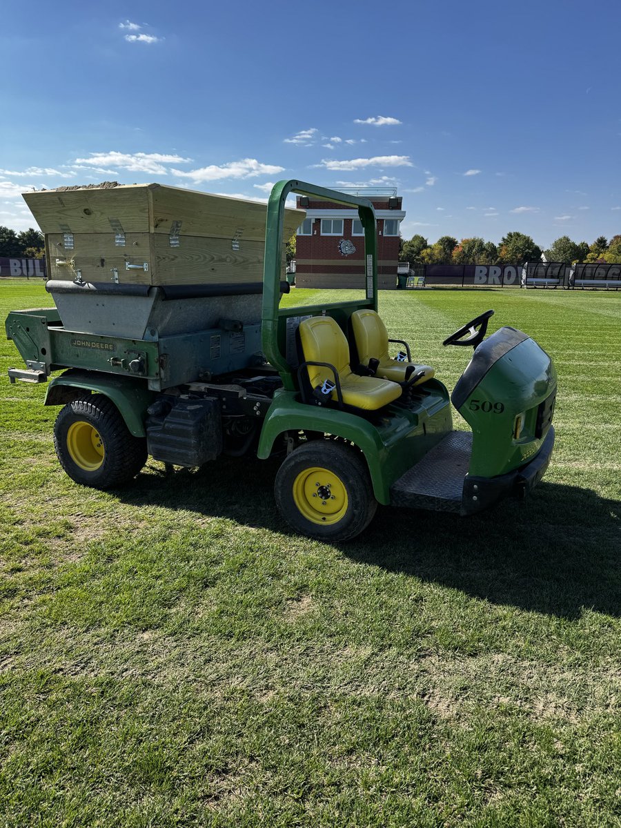 FIELDS Turfgrass Management (@fieldsturfmgmt) on Twitter photo Fall break is a busy time for our teams at all of our locations. Weβre aerating, topdressing, fertilizing, and seeding our natural grass fields to ensure the best playing surfaces for their athletes next season. π±πͺ<a href="/bhsdogs/">Brownsburg Athletics</a> <a href="/dchswarriors/">Danville Athletics</a> <a href="/GiantAthletics/">Ben Davis Giants</a> <a href="/mvmarauders/">Mt. Vernon Athletics</a> <a href="/GCCougars/">GCHS Cougars</a> Fall break is a busy time for our teams at all of our locations. Weβre aerating, topdressing, fertilizing, and seeding our natural grass fields to ensure the best playing surfaces for their athletes next season. π±πͺ<a href="/bhsdogs/">Brownsburg Athletics</a> <a href="/dchswarriors/">Danville Athletics</a> <a href="/GiantAthletics/">Ben Davis Giants</a> <a href="/mvmarauders/">Mt. Vernon Athletics</a> <a href="/GCCougars/">GCHS Cougars</a>
